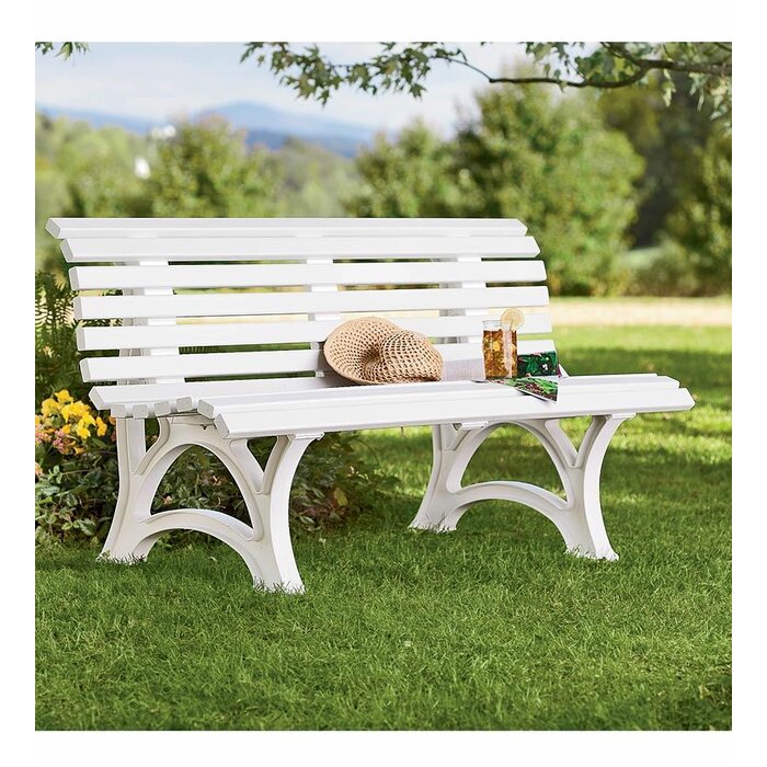 Plow Hearth Weatherproof Resin Garden Bench Reviews Wayfair Ca   Weatherproof Resin Garden Bench 